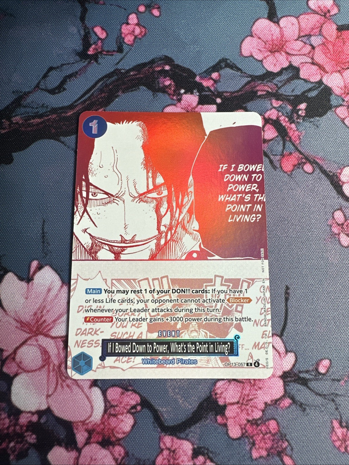 OP13-057 If I Bowed Down To Power…. Red Alternate Art One Piece TCG Promo 