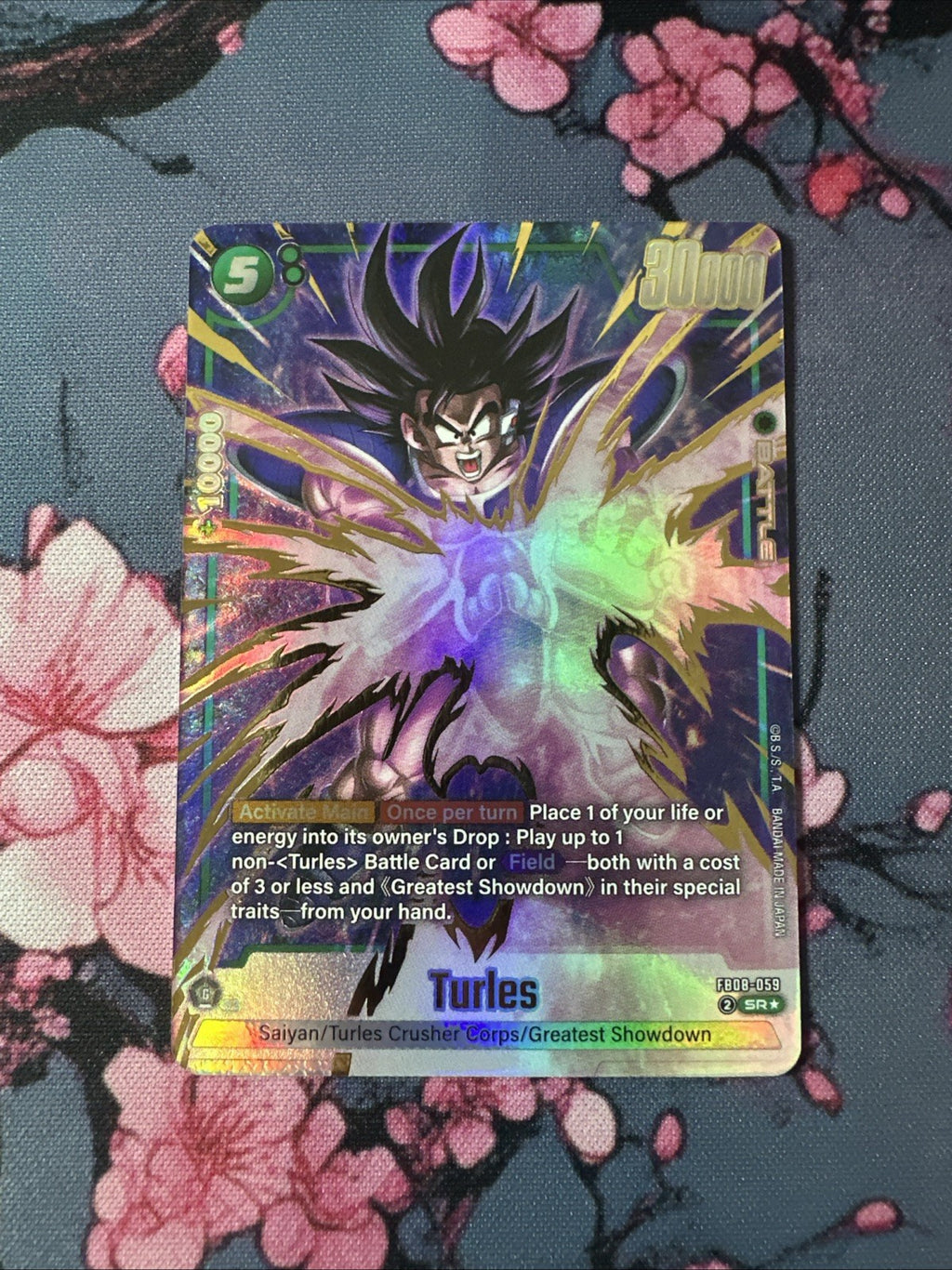 Turles FB08-059	Alternate Art Saiyan's Pride Dragon Ball English Card Fusion TCG