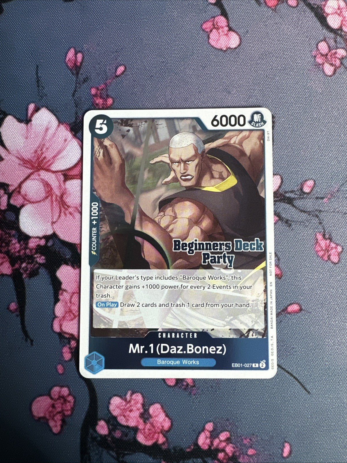 One Piece Card Game - Mr. 1 (Daz.Bonez) (Beginners Deck Party) EB01-027 R - NM