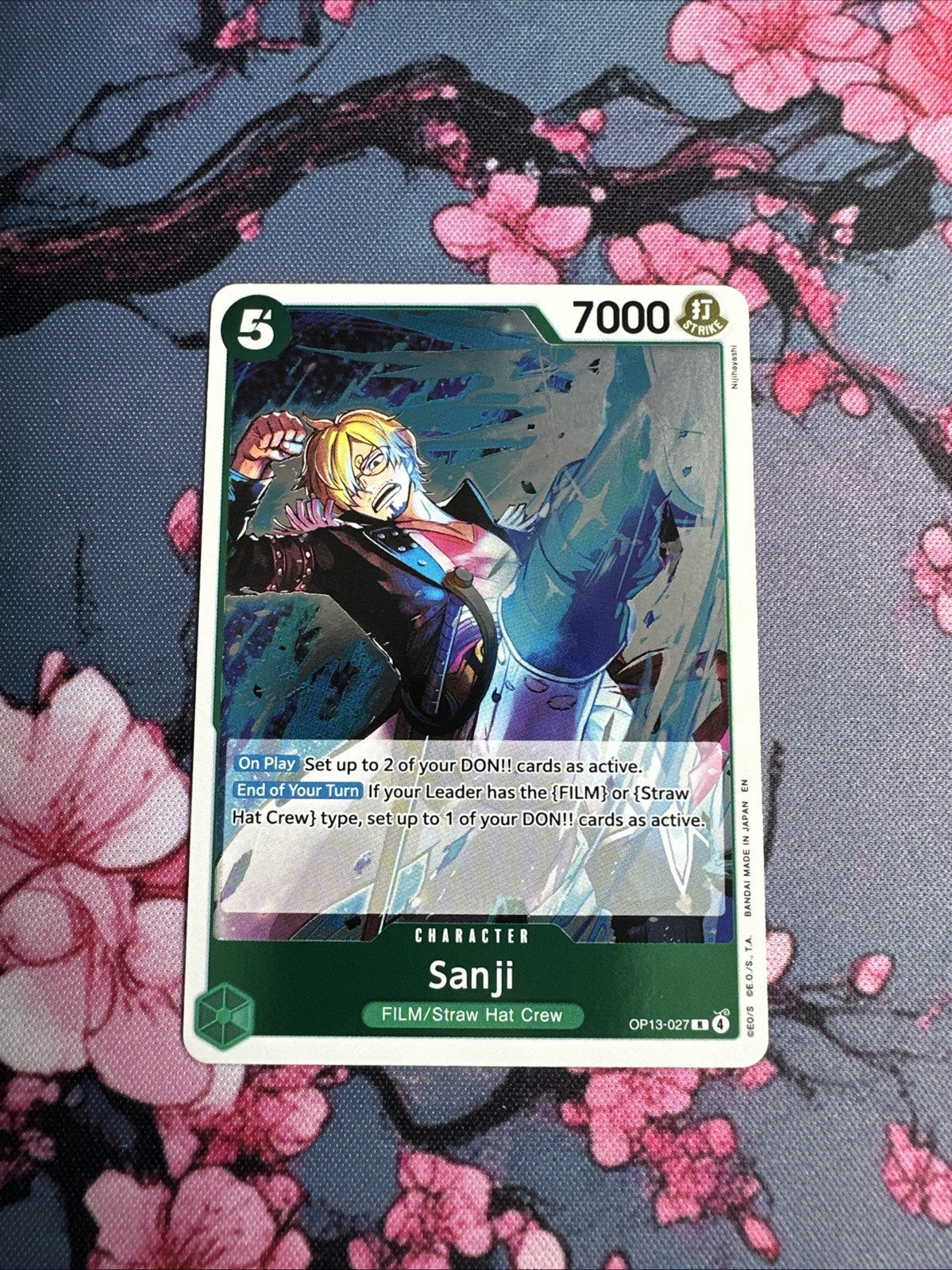 Sanji OP13-027 Foil Rare ONE PIECE Card Carrying On His Will