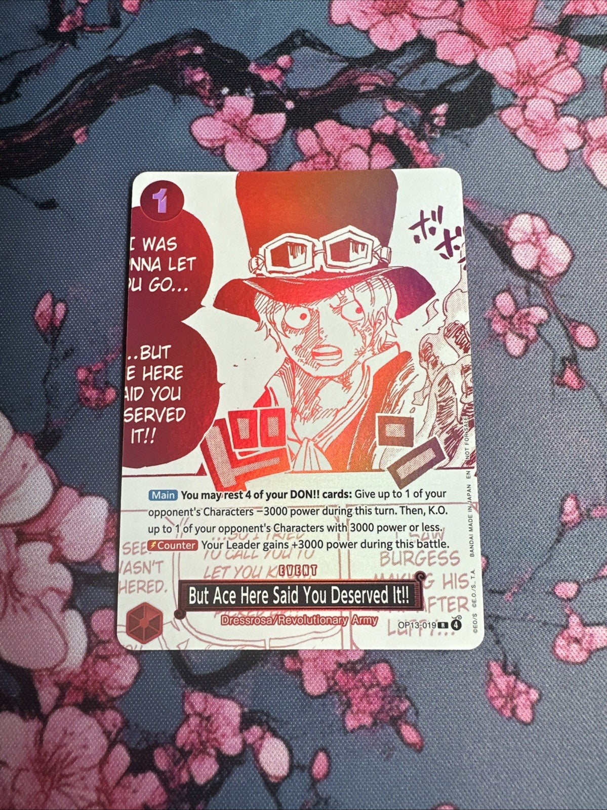 OP13-019 But Ace Said You Deserved It! Red Alternate Art One Piece TCG Promo