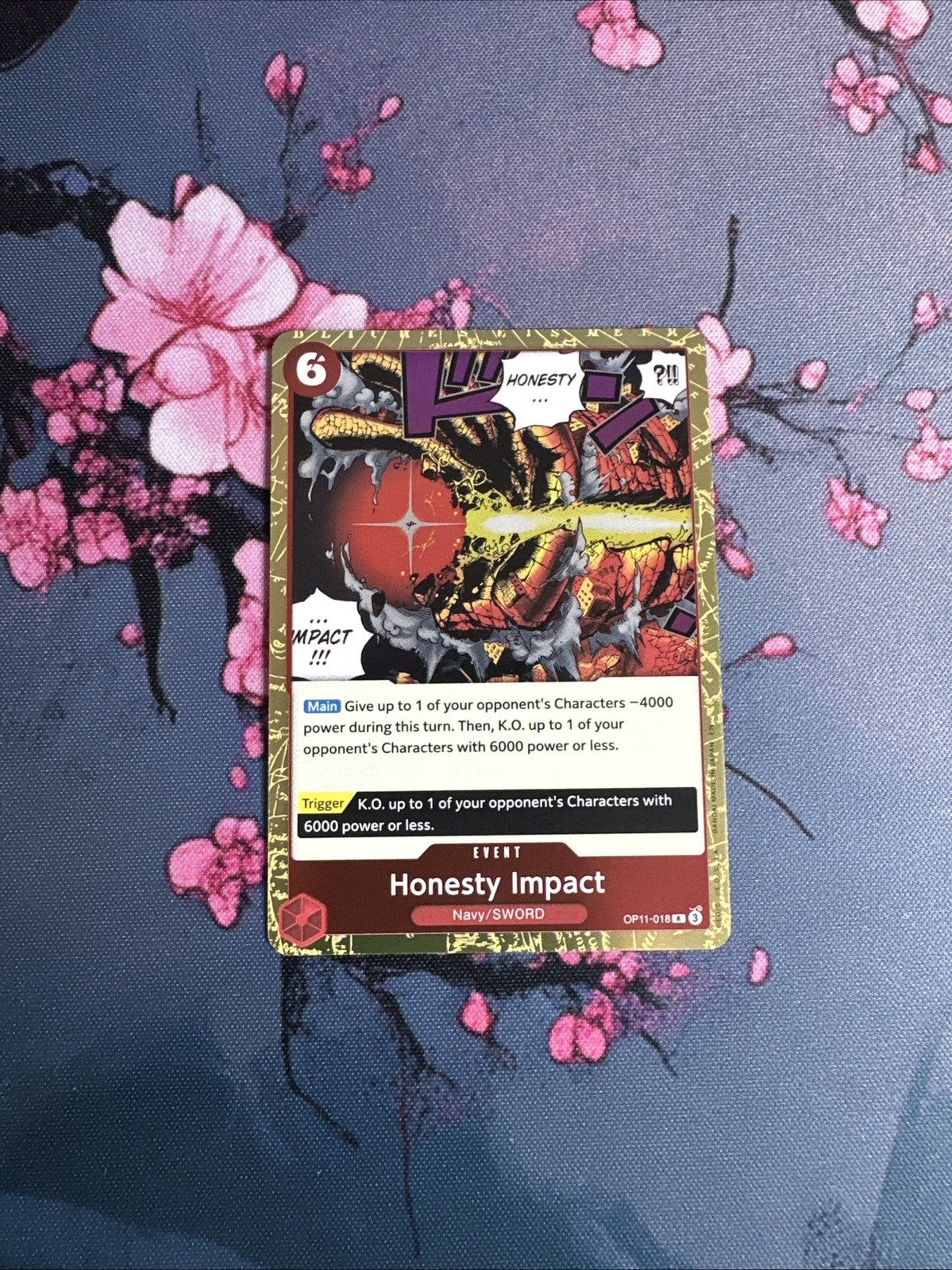 Honesty Impact R OP11-018 A Fist of Divine Speed ONE PIECE Card English