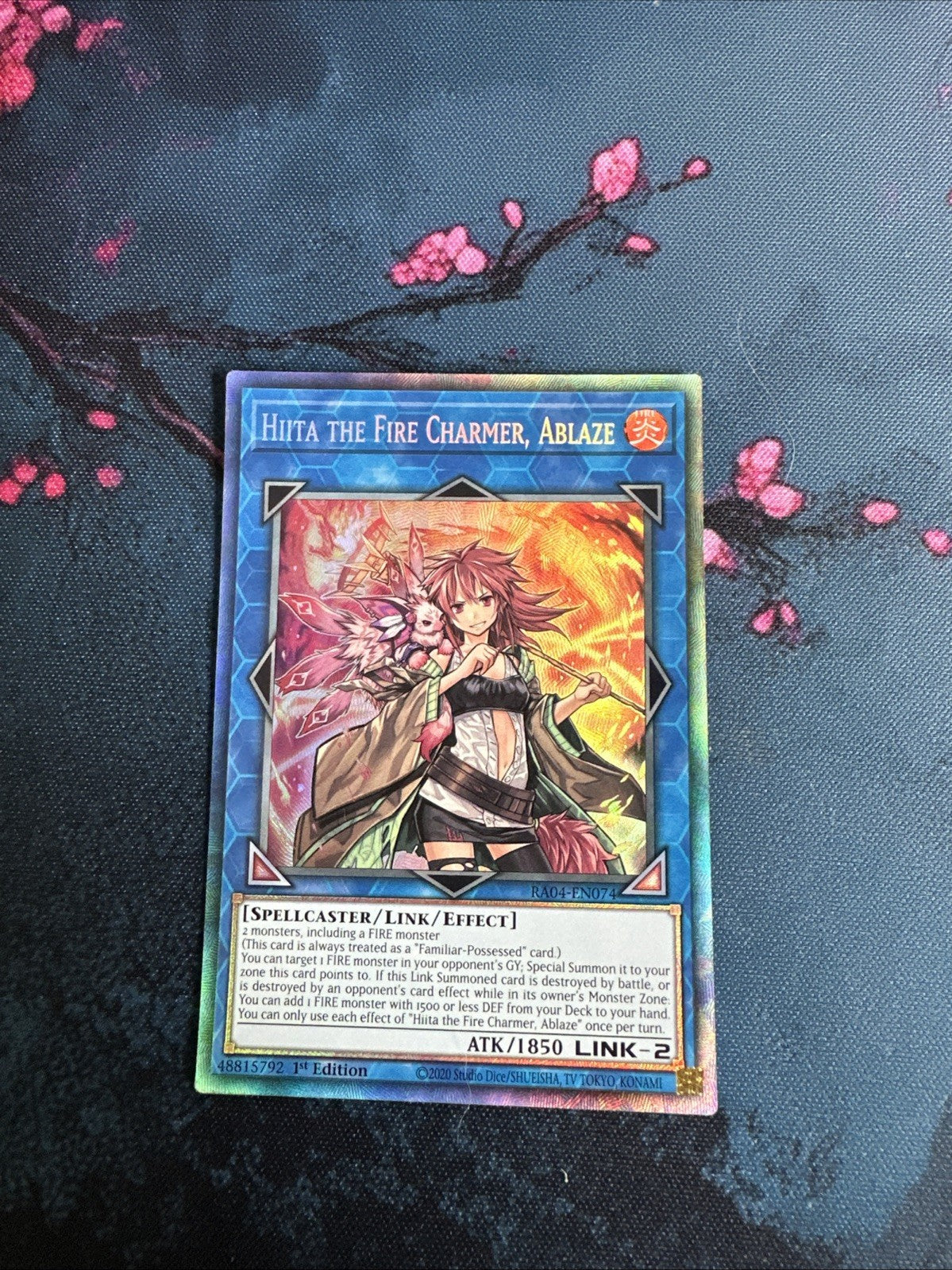 Yugioh - Hiita the Fire Charmer, Ablaze - Prismatic Collectors Rare RA04-EN074