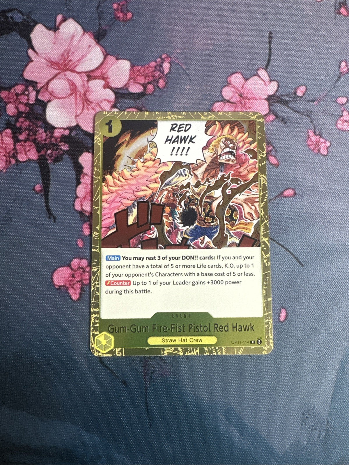 Gum-Gum Fire-Fist Pistol Red Hawk OP11-114 R A Fist of Divine Speed One Piece...