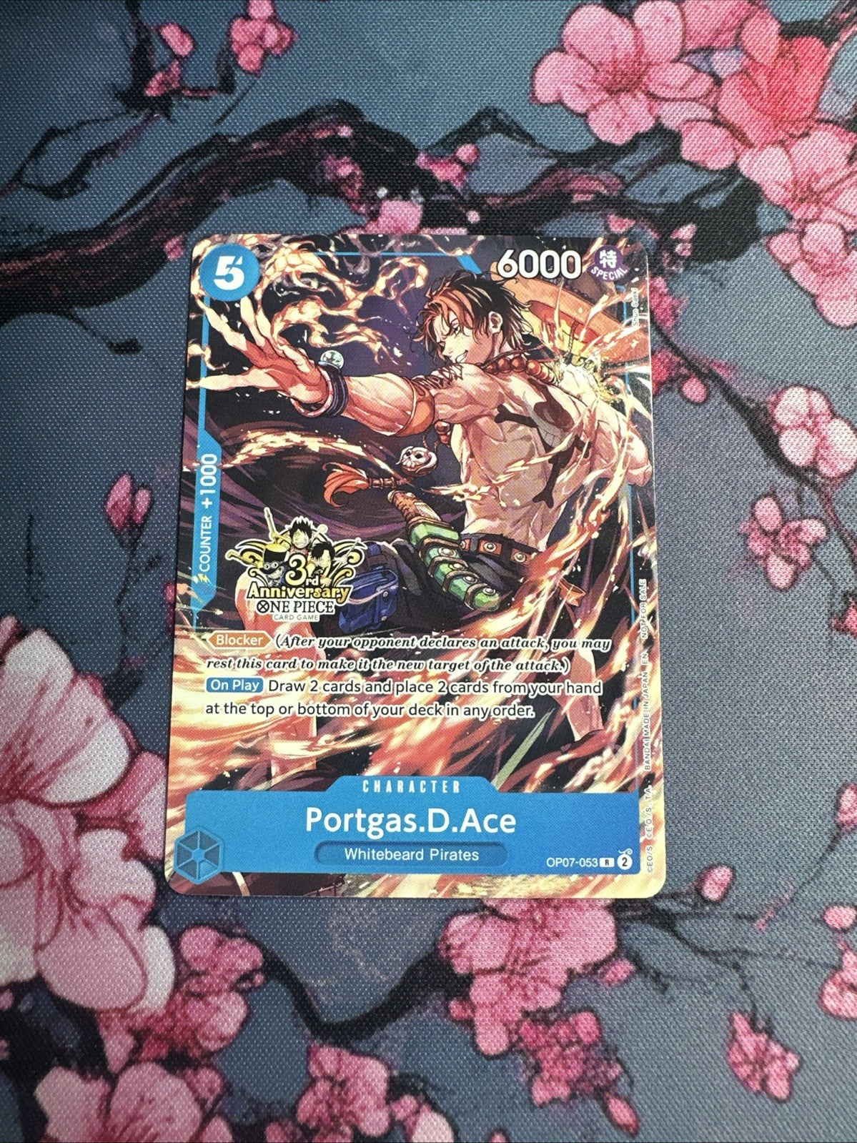 Portgas.D.Ace OP07-053 3rd Anniversary Promo Near Mint NM One Piece TCG