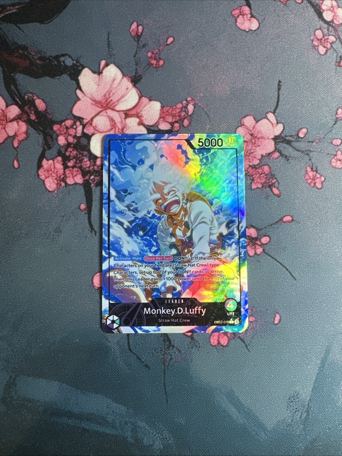 CUSTOM HOLOFOIL One Piece TCG GP (EB02) Luffy Leader Card