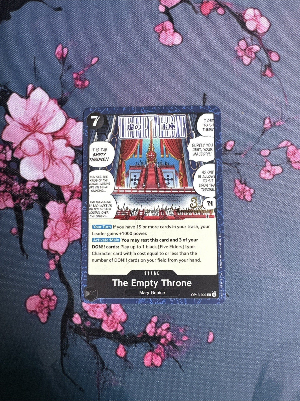The Empty Throne 3RD Anniversary Stamped OP13-099  One Piece TCG C NM