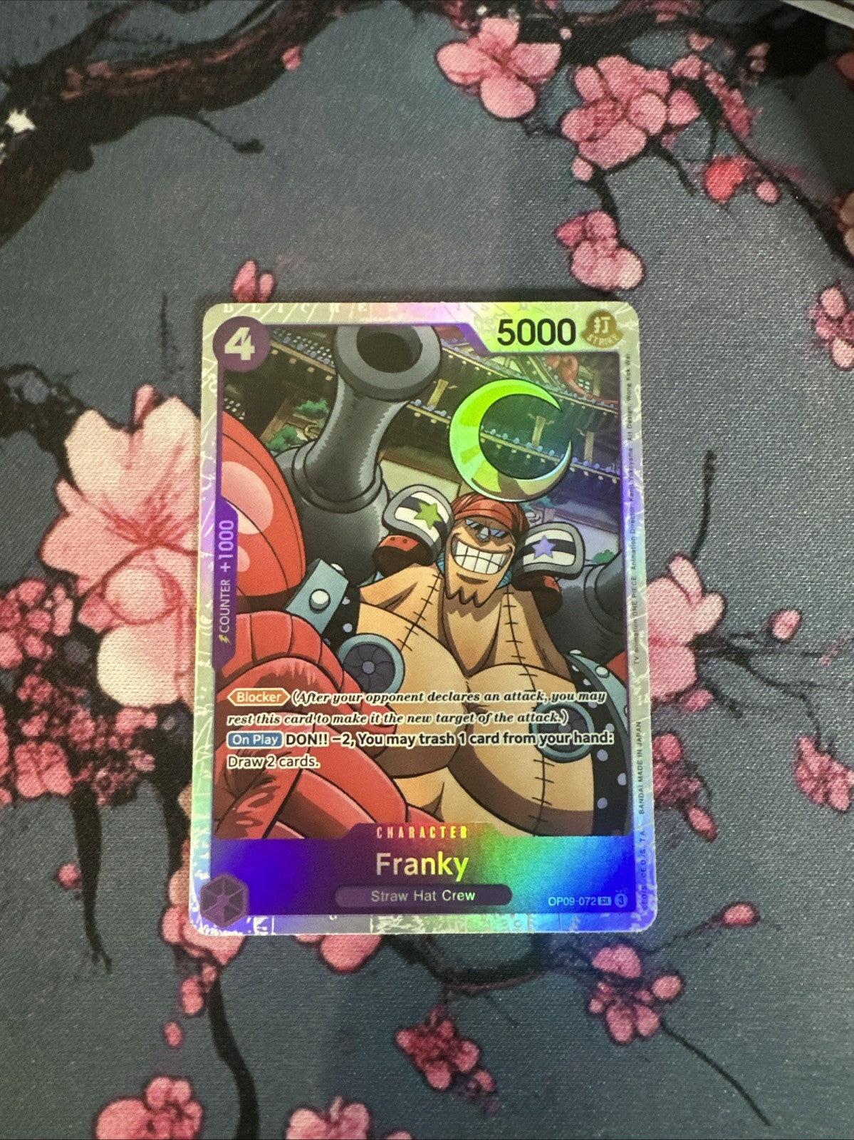 One Piece TCG Franky OP09-072 SR NM English Emperors Of The New World 